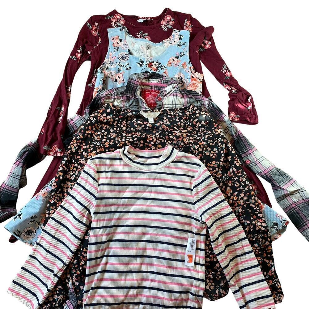 Women Sz XS Girl 14 Clothes Lot Of 5 3 Dresses 2 Blouses Old Navy Mixed EUC
